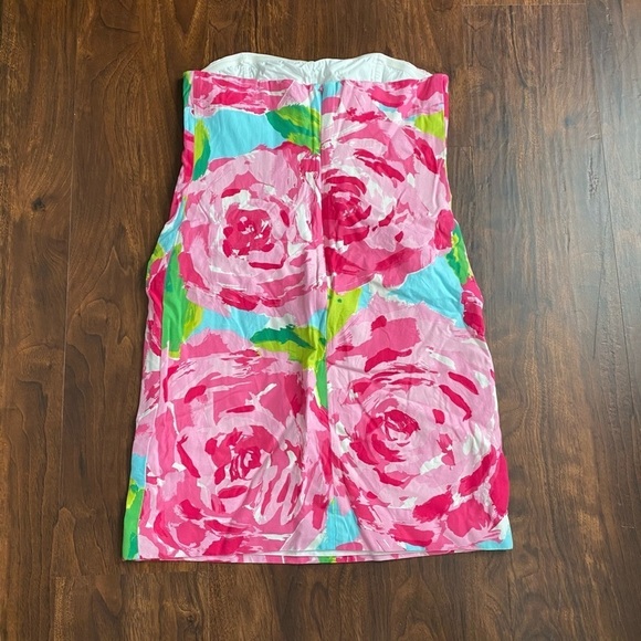 Lilly Pulitzer First Impression Hotty Pink Keetan Strapless Dress Size 2 - Picture 2 of 6